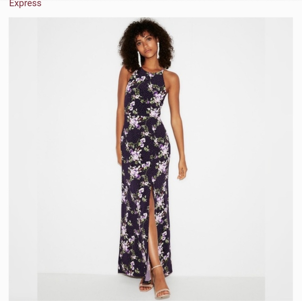 EXPRESS   MAXI FLORAL DRESS XS